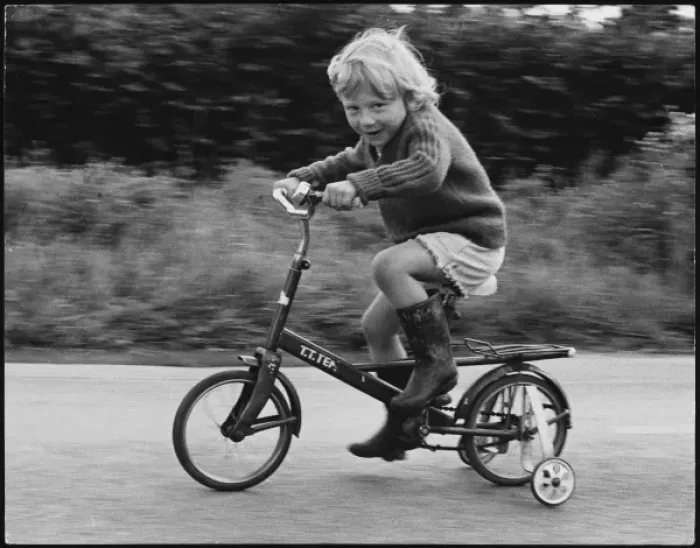 Framed Print : Bicycle with Stabilisers Framed Print : Bicycle with Stabilisers