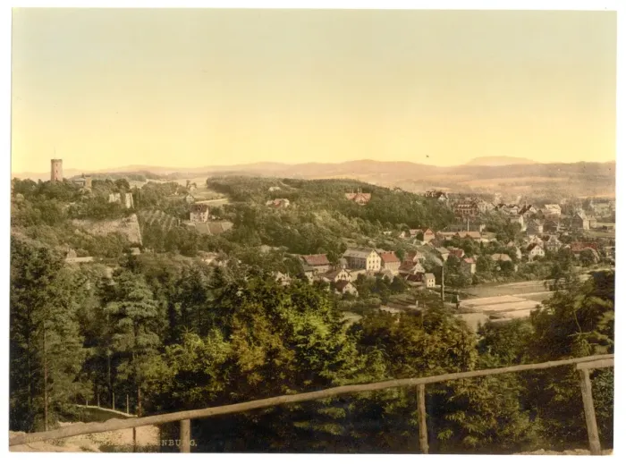 Framed Print : Bielefield (i. e. Bielefeld), with Sparenburg, Westphalia, G Framed Print : Bielefield (i. e. Bielefeld), with Sparenburg, Westphalia, G