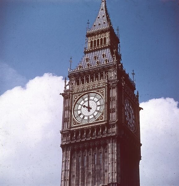BIG BEN. The clock face (designed by Augustus Pugin) of Big Ben