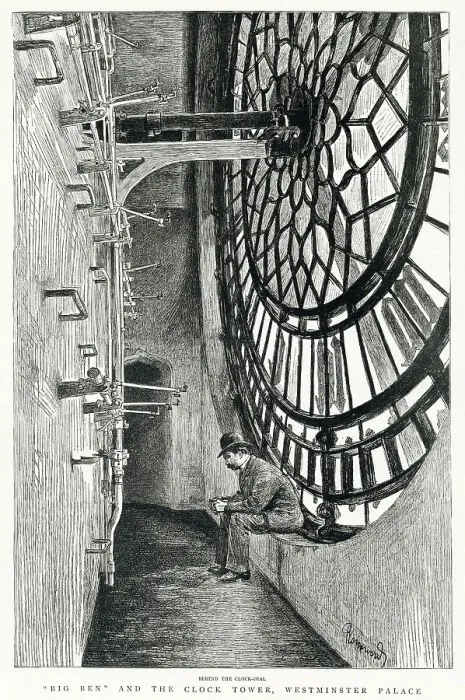 Framed Print : Big Ben and the Clock Tower 1887 Framed Print : Big Ben and the Clock Tower 1887