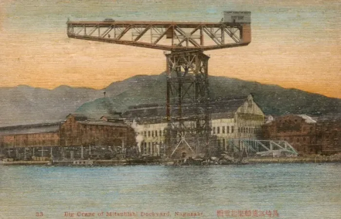 Framed Print : Big Crane of Mitsubishi Dockyard, Nagasaki, Japan Framed Print : Big Crane of Mitsubishi Dockyard, Nagasaki, Japan