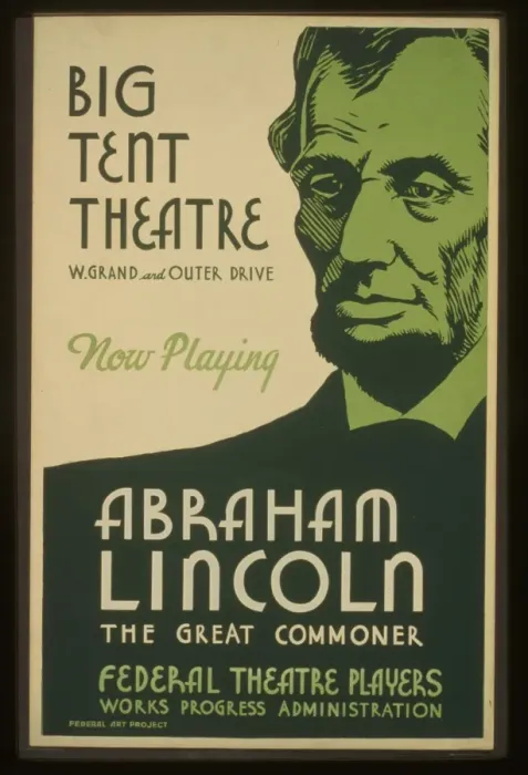 Framed Print : Big tent theatre - now playing - Abraham Lincoln, the great Framed Print : Big tent theatre - now playing - Abraham Lincoln, the great