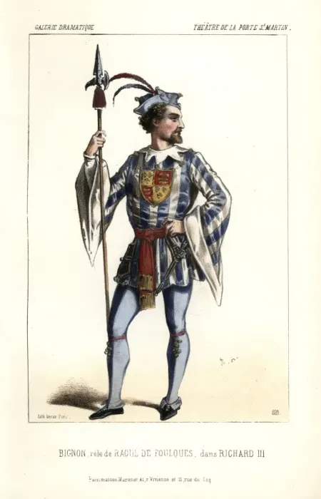 Framed Print : Bignon in the role of Raoul de Foulques in Richard III Framed Print : Bignon in the role of Raoul de Foulques in Richard III