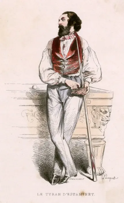 Framed Print : BILLIARD PLAYER. 1842 Framed Print : BILLIARD PLAYER. 1842