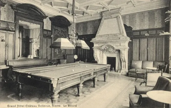 Framed Print : Billiard room, hotel in Sierre, Valais, Switzerland Framed Print : Billiard room, hotel in Sierre, Valais, Switzerland