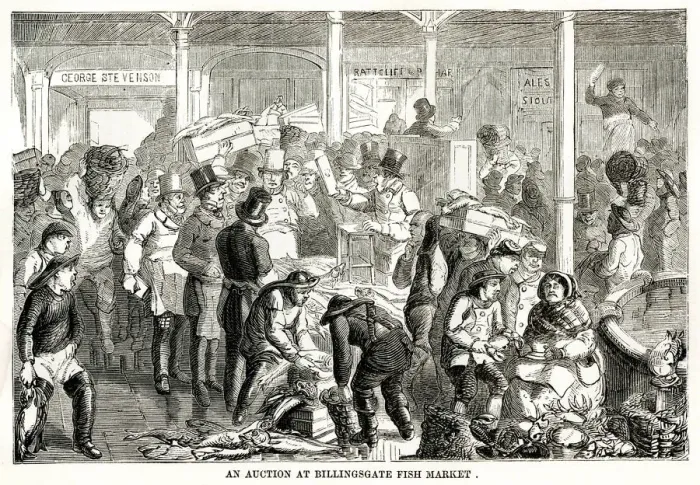Framed Print : Billingsgate fish market 1862 Framed Print : Billingsgate fish market 1862
