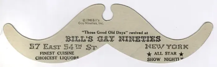 Framed Print : Bills Gay Nineties cardboard moustache, New York, USA Framed Print : Bills Gay Nineties cardboard moustache, New York, USA