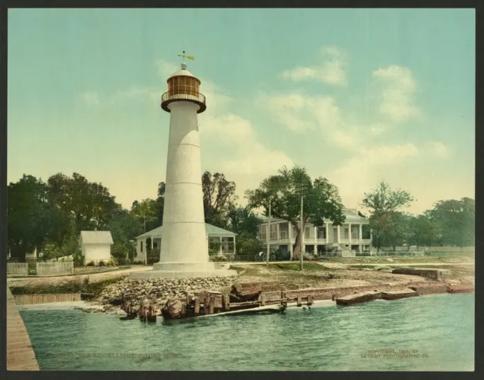 Framed Print : The Biloxi light, Biloxi, Miss Framed Print : The Biloxi light, Biloxi, Miss