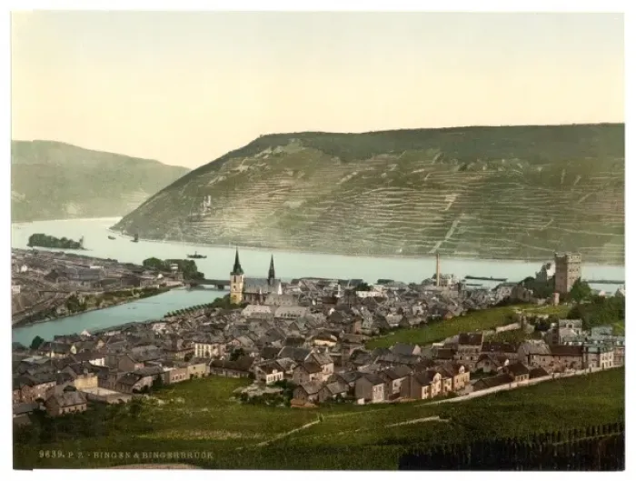 Framed Print : Bingen and the bridge, the Rhine, Germany Framed Print : Bingen and the bridge, the Rhine, Germany