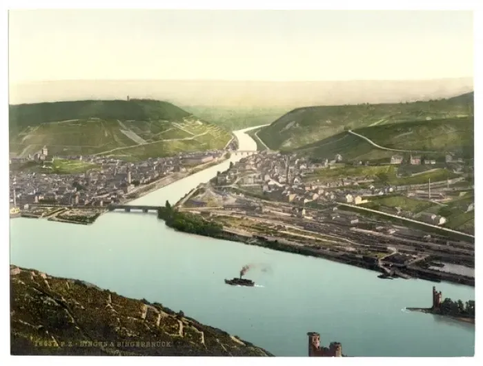 Framed Print : Bingen and the bridge, the Rhine, Germany Framed Print : Bingen and the bridge, the Rhine, Germany
