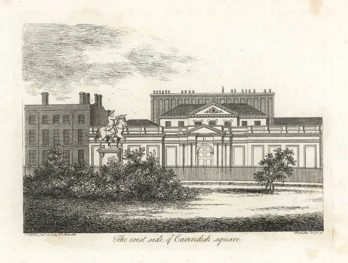 Framed Print : Bingley House on Cavendish Square, London, 1807 Framed Print : Bingley House on Cavendish Square, London, 1807
