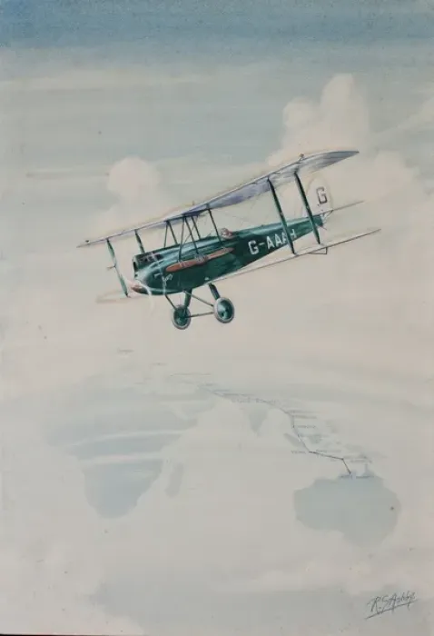 Framed Print : Biplane in flight Framed Print : Biplane in flight