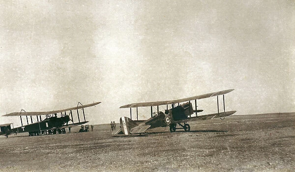 Two biplanes in the desert, Iraq