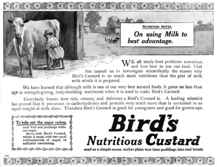 Framed Print : Birds custard advertisement, WW1 Framed Print : Birds custard advertisement, WW1