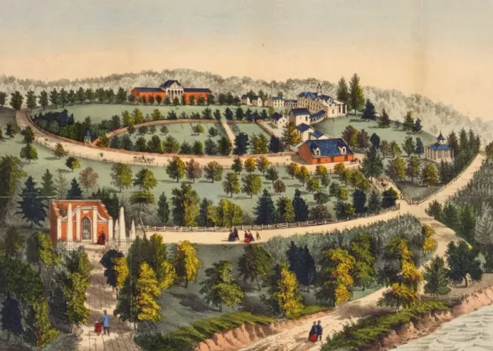 Framed Print : Birds eye view of Mt. Vernon, the home of Washington Framed Print : Birds eye view of Mt. Vernon, the home of Washington