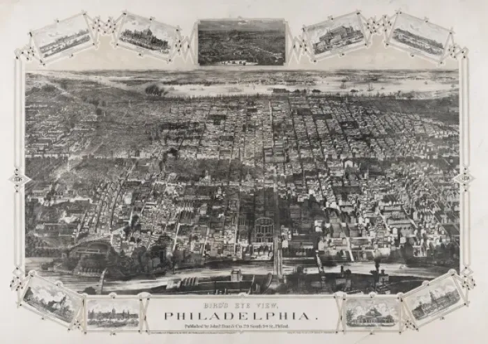 Framed Print : Birds eye view, Philadelphia Framed Print : Birds eye view, Philadelphia