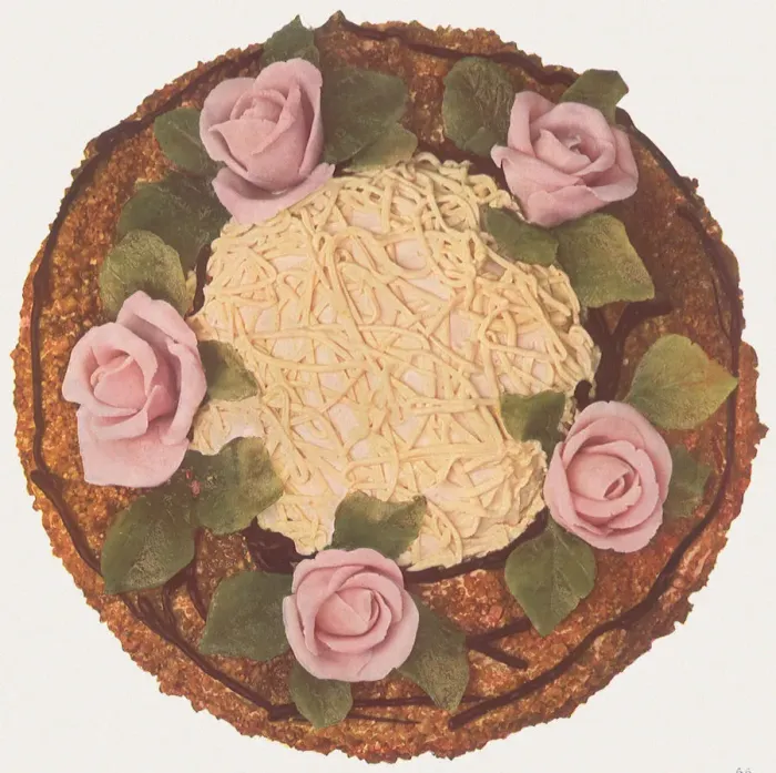 Framed Print : Birds Nest and Rose Cake Date: 1935 Framed Print : Birds Nest and Rose Cake Date: 1935