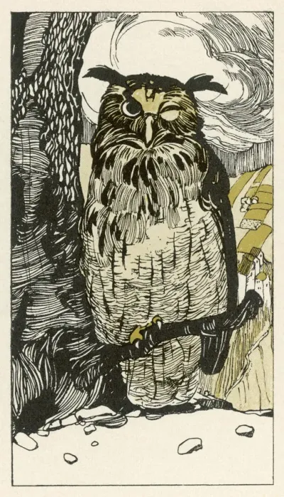 Framed Print : Birds - Owl - Grimms Fairy Tales Framed Print : Birds - Owl - Grimms Fairy Tales