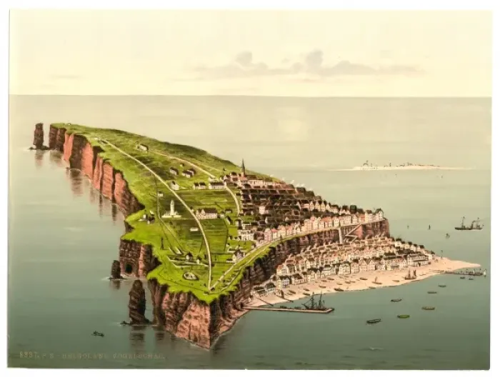 Framed Print : Birdseye view, Helgoland, Germany Framed Print : Birdseye view, Helgoland, Germany
