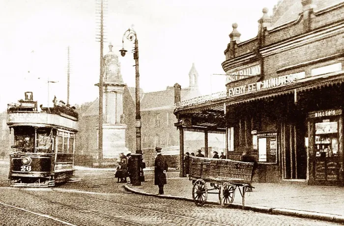 Framed Print : Birkenhead Central Railway Station early 1900s Framed Print : Birkenhead Central Railway Station early 1900s