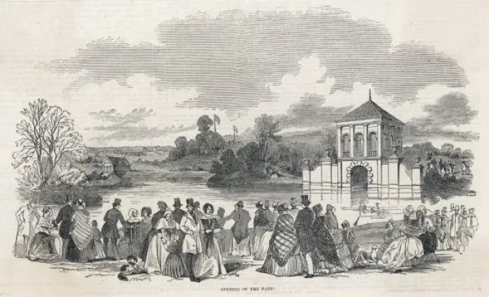 Framed Print : Birkenhead Park Opened Framed Print : Birkenhead Park Opened