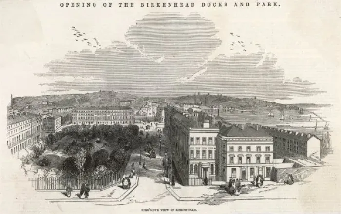 Framed Print : Birkenhead Park Opened Framed Print : Birkenhead Park Opened