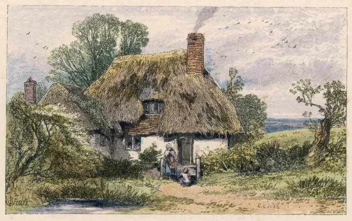 Framed Print : Birket Foster / Cottage Framed Print : Birket Foster / Cottage