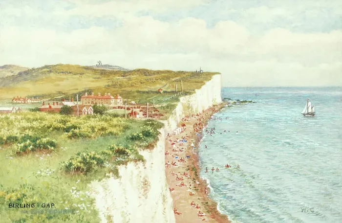 Framed Print : Birling Gap, Seaford, East Sussex Framed Print : Birling Gap, Seaford, East Sussex