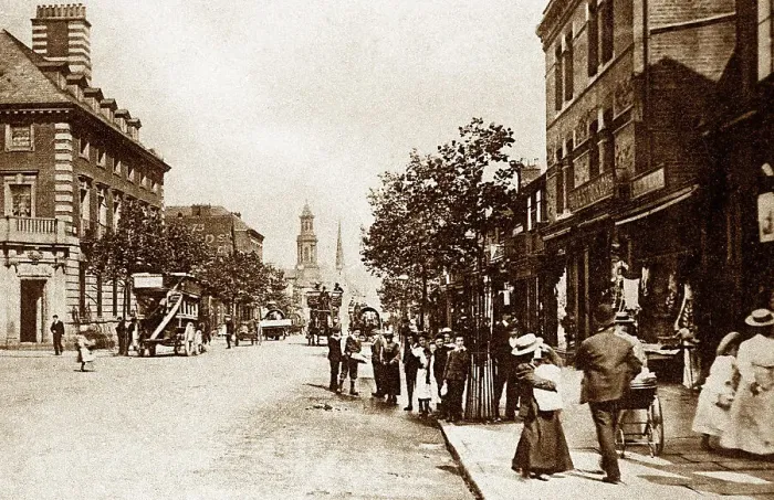 Framed Print : Birmingham Broad Street Victorian period Framed Print : Birmingham Broad Street Victorian period