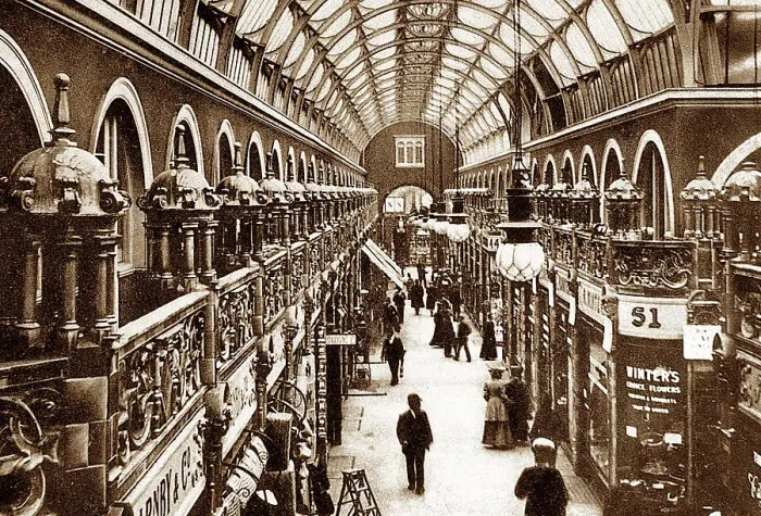 Framed Print : Birmingham City Arcade early 1900s Framed Print : Birmingham City Arcade early 1900s