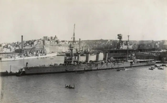 Framed Print : Birmingham class British light cruiser, Malta Framed Print : Birmingham class British light cruiser, Malta