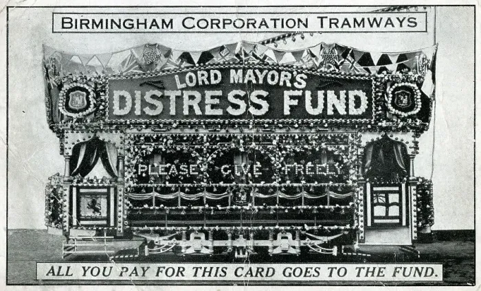 Framed Print : Birmingham Corporation Tramways - Lord Mayor's Distress Fund Framed Print : Birmingham Corporation Tramways - Lord Mayor's Distress Fund