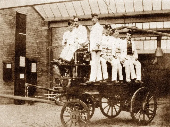 Framed Print : Birmingham Fire Brigade Victorian period Framed Print : Birmingham Fire Brigade Victorian period