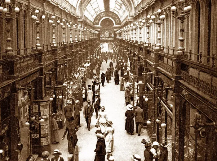 Framed Print : Birmingham Great Western Arcade early 1900s Framed Print : Birmingham Great Western Arcade early 1900s