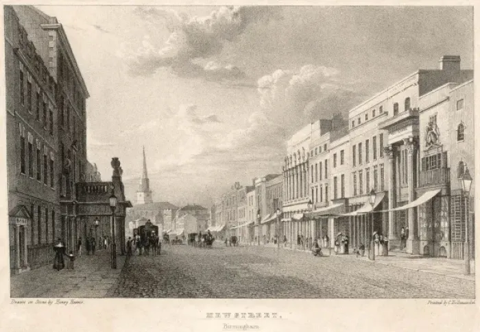 Framed Print : Birmingham / New St / 1840 Framed Print : Birmingham / New St / 1840