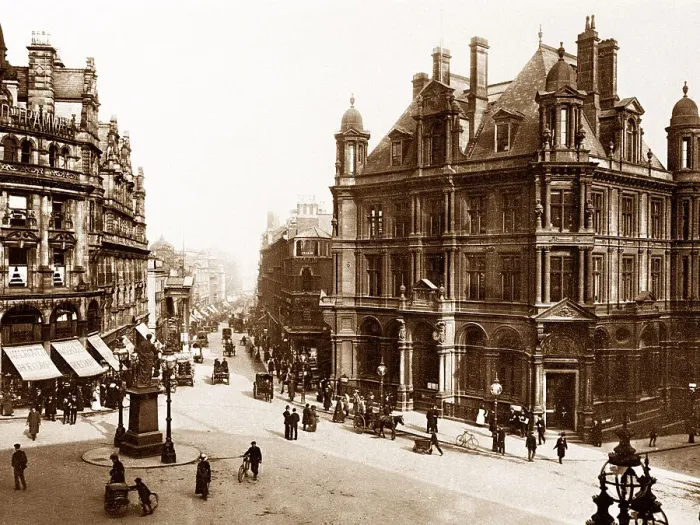 Framed Print : Birmingham Post Office and New Street early 1900s Framed Print : Birmingham Post Office and New Street early 1900s
