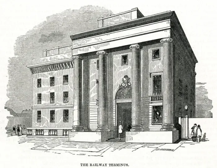 Framed Print : Birmingham Railway Terminus 1852 Framed Print : Birmingham Railway Terminus 1852
