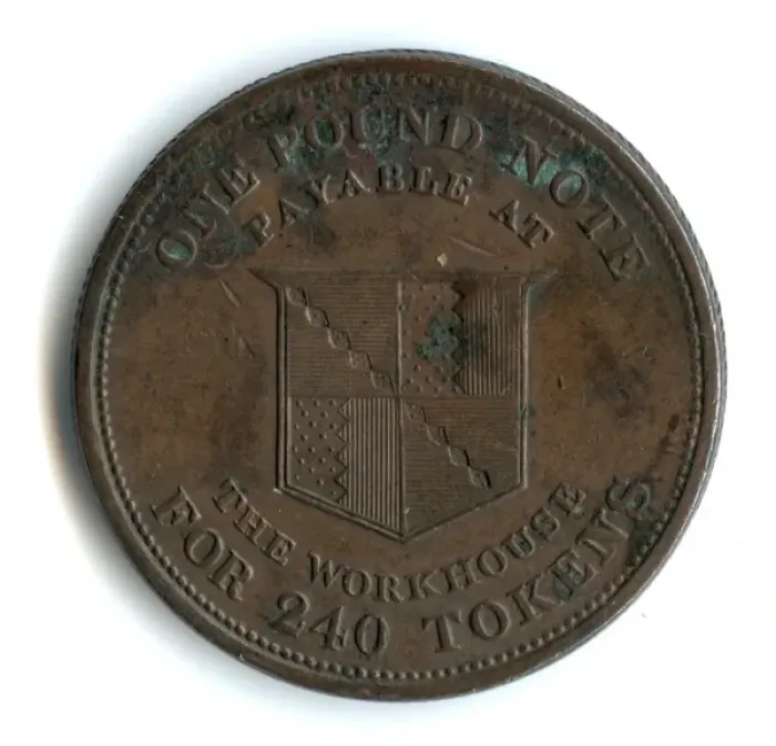Framed Print : Birmingham workhouse penny, 1812 Framed Print : Birmingham workhouse penny, 1812