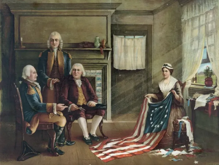 Framed Print : Birth of our nations flag Framed Print : Birth of our nations flag