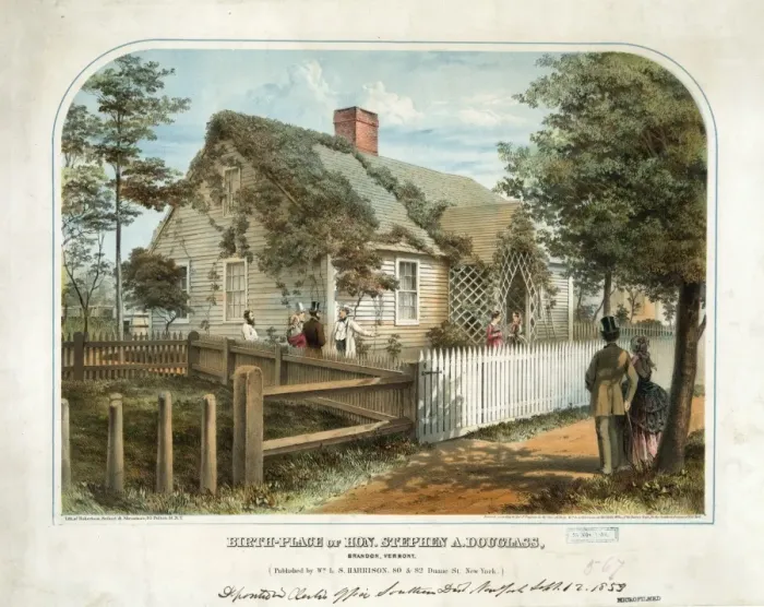 Framed Print : Birth-place of Hon. Stephen A. Douglass, Brandon, Vermont Framed Print : Birth-place of Hon. Stephen A. Douglass, Brandon, Vermont