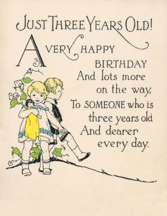 Framed Print : A Third Birthday Card Framed Print : A Third Birthday Card
