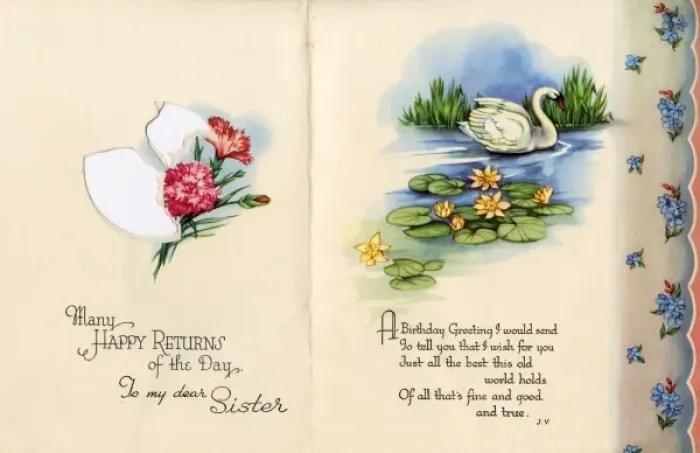 Framed Print : Birthday card for a sister Framed Print : Birthday card for a sister