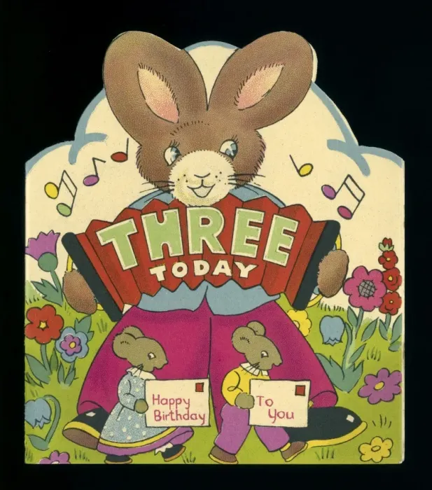 Framed Print : Birthday card, three today Framed Print : Birthday card, three today