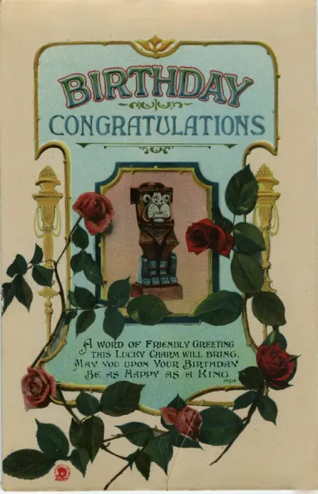 Framed Print : Birthday postcard with flowers and verse Framed Print : Birthday postcard with flowers and verse
