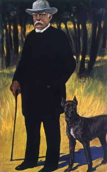 Framed Print : Bismarck with Hound Framed Print : Bismarck with Hound