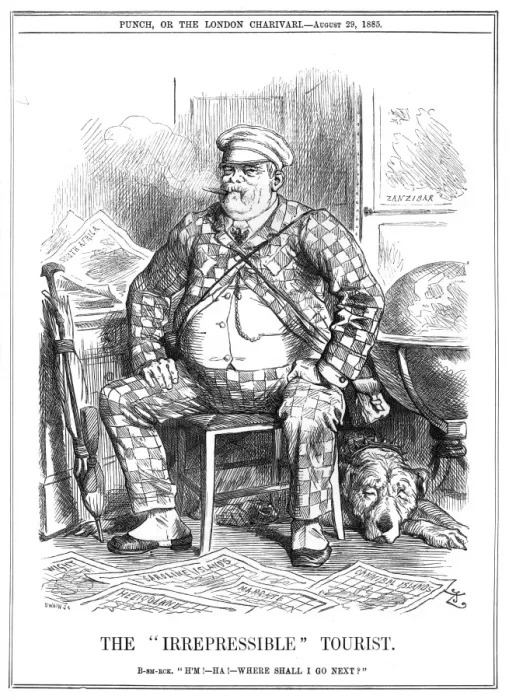 Framed Print : Bismarck as Tourist / 1885 Framed Print : Bismarck as Tourist / 1885