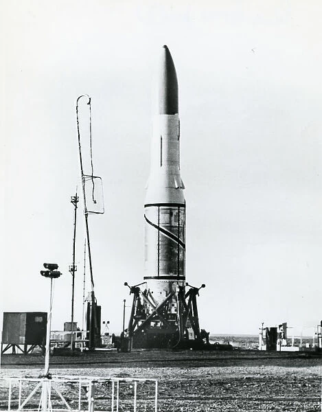 Black Arrow three-stage satellite launcher at Woomera