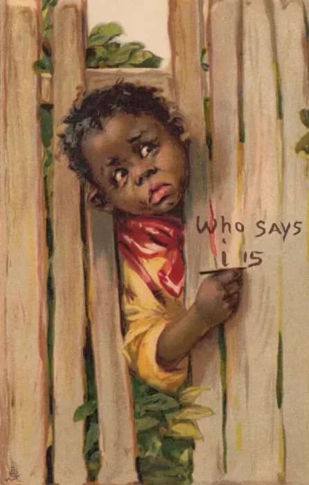 Framed Print : Black boy with message Framed Print : Black boy with message