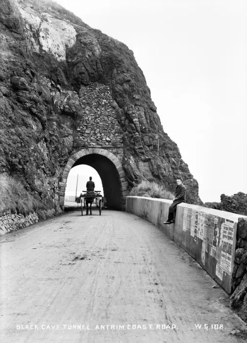 Framed Print : Black Cave Tunnel, Antrim Coast Road Framed Print : Black Cave Tunnel, Antrim Coast Road