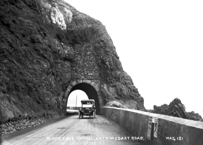 Framed Print : Black Cave Tunnel, Antrim Coast Road Framed Print : Black Cave Tunnel, Antrim Coast Road